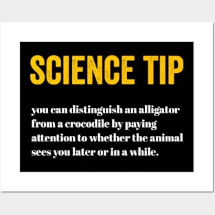 Crocodile Alligator Funny Science Tip alligator Posters and Art